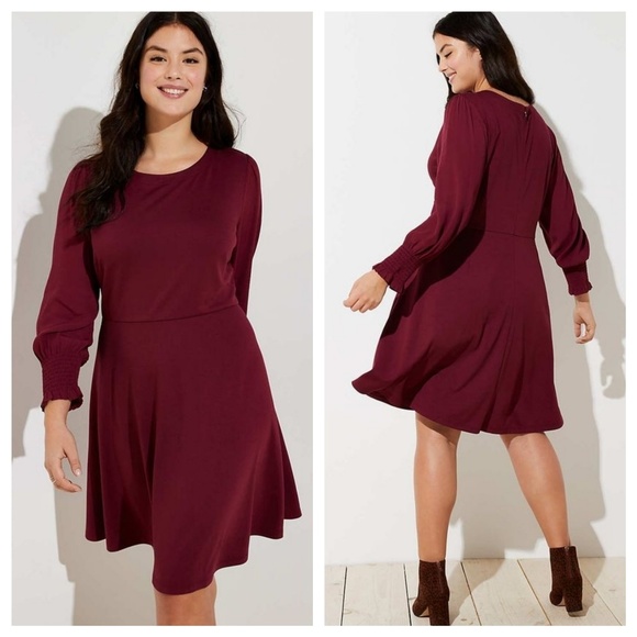 LOFT Dresses & Skirts - LOFT Plus | Smocked Cuff Dress